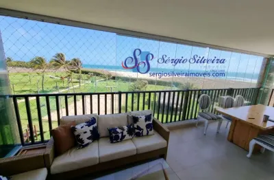 Apartamento nascente e mobiliado com vista mar no porto das dunas