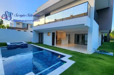 Belíssima casa alto padrão nova e moderna com 4 suítes - alphaville fortaleza.