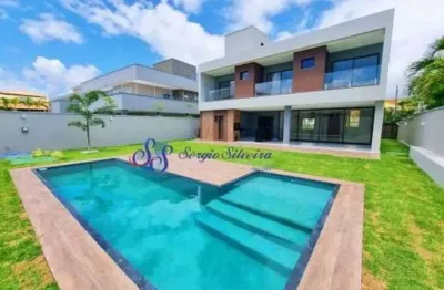 Mansão no alphaville fortaleza com 5 suítes, piscina