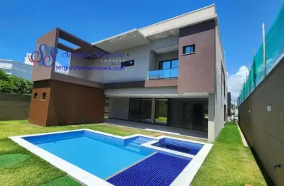 Linda casa duplex alto padrão com 5 suítes no alphaville fortaleza.