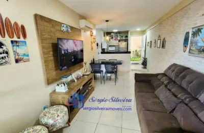Apartamento mobiliado no mediterranée com 2 suítes - porto das dunas.