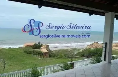 Casa frente mar com 14 suítes em beberibe - praia das fontes.