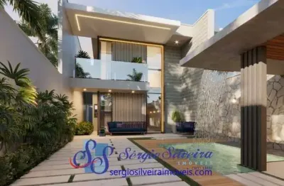 Casa duplex e nascente com 4 suítes e varanda gourmet.