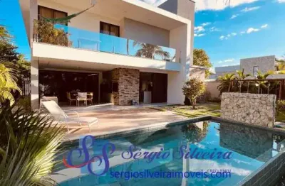 Exclusiva e luxuosa casa no condomínio azur com 4 suítes