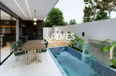 Casa de alto padrão com 4 suítes e área gourmet completa