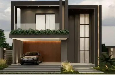 Casa de alto padrão com 4 suítes piscina e área gourmet em condomínio