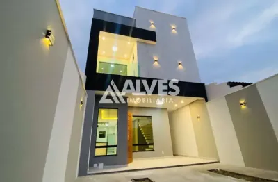 Casa com 4 quartos, suíte master  e área gourmet completa