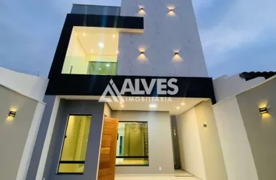 Casa com 4 quartos, suíte com closet e varanda  e área gourmet completa