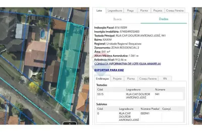 Terreno à venda na Rua Capitão Doutor Antônio José, 941, Xaxim, Curitiba