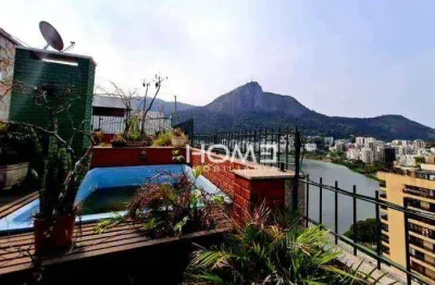Cobertura com 3 dormitórios à venda, 180 m² por r$ 3.510.000,00 - lagoa - rio de janeiro/rj