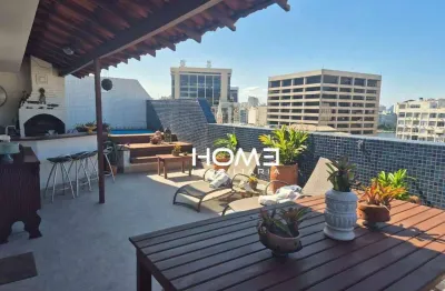 Cobertura duplex única, onde cada janela é um cartão postal do rio!