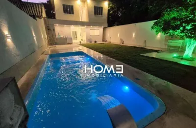 Linda casa duplex em campo grande – 3 quartos, piscina, área gourmet e garagem para 4 carros!