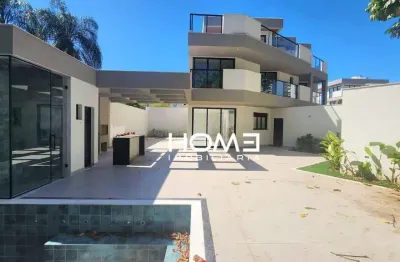 Casa com 5 suítes, 400 m² - venda por r$ 6.650.000 ou aluguel por r$ 31.800/mês - barra da tijuca - rio de janeiro/rj