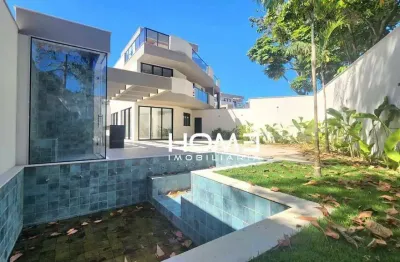 Casa com 5 suítes, 400 m² - venda por r$ 6.650.000 ou aluguel por r$ 31.800/mês - barra da tijuca - rio de janeiro/rj