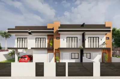 Geminado moderno em construção em bal. barra do sul