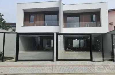 Casa geminada para venda em joinville, saguaçú, 3 dormitórios, 3 suítes, 4 banheiros, 2 vagas