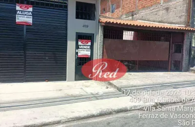 Salão, 121 m² - venda por r$ 350.000,00 ou aluguel por r$ 3.150,00/mês - vila santa margarida - ferraz de vasconcelos/sp