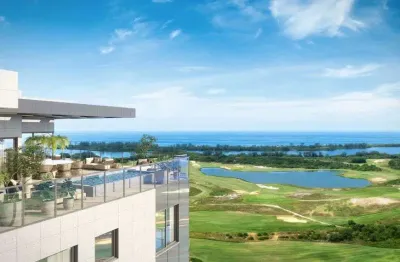 Cobertura linear 290 m2 4 suítes com vista cinematográfica em barra da tijuca - rio de janeiro - rj