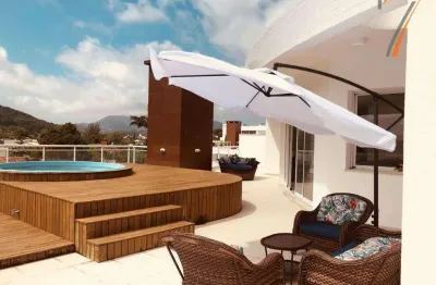 Cobertura com 4 dormitórios à venda, 318 m² por r$ 6.000.000,00 - cachoeira do bom jesus - florianópolis/sc