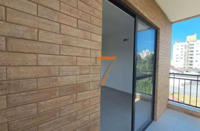 Apartamento com 2 dormitórios para alugar, 64 m² por r$ 2.565,00/mês - centro - palhoça/sc