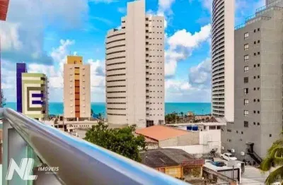 Flat com 1 vista mar à venda, 38 m² por r$ 320.000 - ponta negra - natal/rn