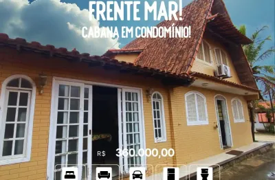 Linda cabana em condominio de frente para o mar e fundos com a lagoa!!!