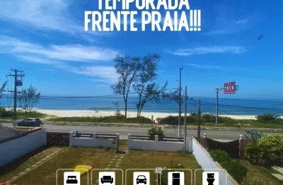 Casa em frente à praia para locação com 5 quartos – balneário de jaconé