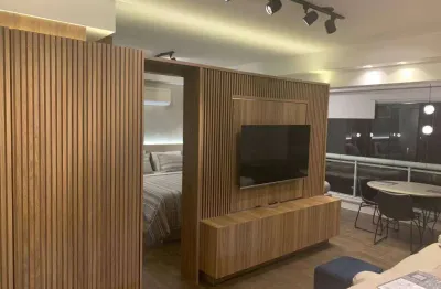 Apartamento brooklin locação com 1 quarto, 1 vaga, 55m² mobiliado