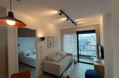 Apartamento em pinheiros locação 1 quarto, 1 vaga,  40m, mobiliado