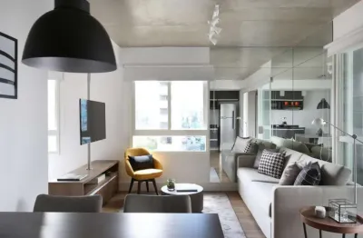 Studio brooklin locação com 1 quarto, 1 vaga, 61m² mobiliado