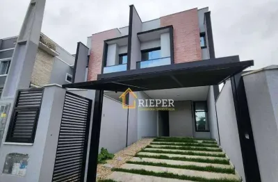 Sobrado geminado com 3 dormitórios à venda, 120 m² por r$ 750.000 - saguaçu - joinville/sc