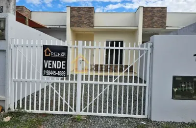 Oportunidade imperdível: casa geminada à venda em araquari-sc, no bairro porto grande, com 2 quartos, 1 suíte, 1 vaga de garagem!