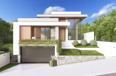 Casa de alto padrão com 3 suítes à venda na pedra branca, palhoça/sc