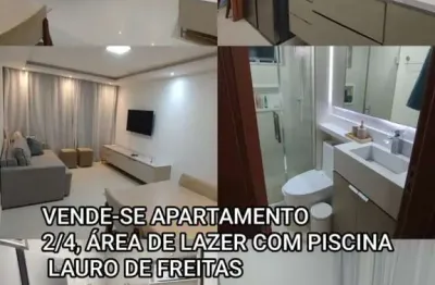 Apartamento para venda em lauro de freitas, caixa d`agua, 2 dormitórios, 1 banheiro, 1 vaga