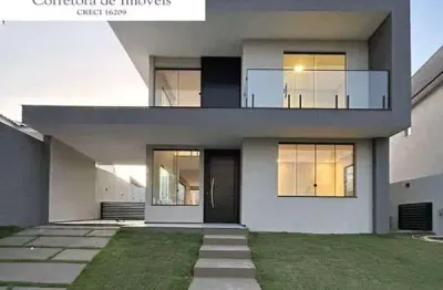 Casa em condomínio fechado com 4 quartos à venda na rua sucupira, s/n, abrantes, camaçari por r$ 1.680.000