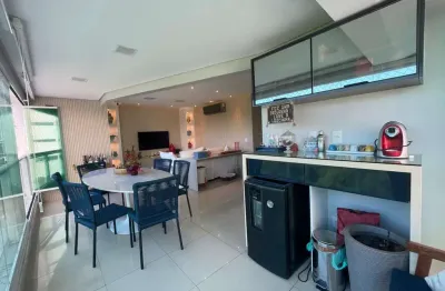 Apartamento mobiliado para venda em salvador, pituba, 3 dormitórios, 3 suítes, 4 banheiros, 3 vagas