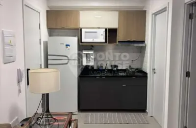 Apartamento novo mobiliado para locação de 1 dormitório, 1 sala e 1 vaga