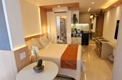 Studio mobiliado à venda no bairro campo belo, com sacada envidraçada