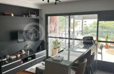 Apartamento mobiliado para locação na vila clementino, 1 suíte, lavabo e 1 vaga