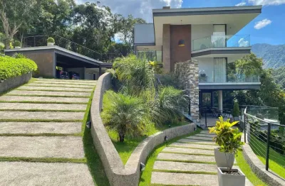 Casa de alto padrão em condomínio - quebra frascos, teresópolis/rj. luxo, conforto e segurança em 520,57 m²!venha conferir!