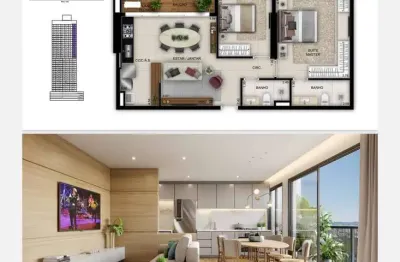 Ágio ap gyro ricardo paranhos apartamento com 2 quarto(s) e 2 banheiro(s) à venda, 72.36 por r$ 803.973,98 no setor setor marista ad12882