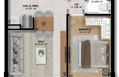 Ágio wellness marista  apartamento com 1 quarto(s) e 1 banheiro(s) à venda, 41 por r$ 508.553,06 no setor setor marista ad23274