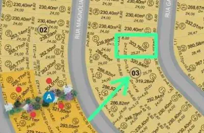 Lote jardins versalhes  lote à venda, 303.76 por r$ 322.212 no setor polo empresarial de goiás ta25243