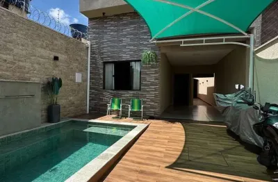 Casa térrea 3 quartos 1 suítes gourmet piscina  casa de rua com 3 quarto(s) e 3 banheiro(s) à venda, 129 por r$ 600.000 no setor jardim balneario meia ponte in31981