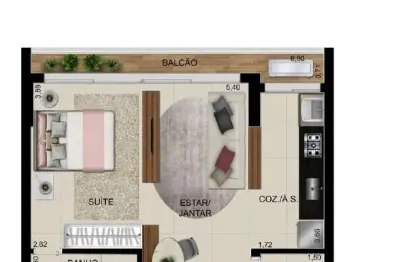 Ágio vendo opus gyro o2 - studio studio com 1 quarto(s) e 1 banheiro(s) à venda, 45.27 por r$ 479.000 no setor serrinha vt24711
