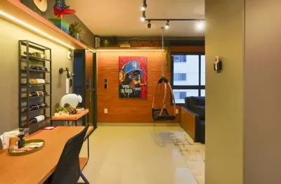 Oportunidade ritmo bueno – pronto para morar ou alugar, totalmente mobiliado e decorado, ideal para airbnb apartamento com 1 quarto(s) e 1 banheiro(s) à venda, 52 por r$ 620.000 no setor setor bueno v