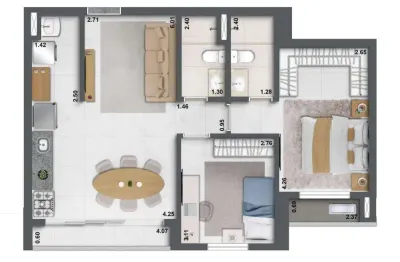 Ágio origyn bueno 2q sendo 1 suíte, andar alto 68,42m² apartamento com 2 quarto(s) e 2 banheiro(s) à venda, 68.42 por r$ 695.000 no setor setor bueno in34769