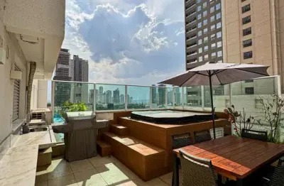 Apartamento garden exclusivo mobiliado e decorado a poucos passos do parque vaca brava e da praça t25. apartamento com 3 quarto(s) e 5 banheiro(s) à venda, 180.00 por r$ 2400000.00 no setor setor buen