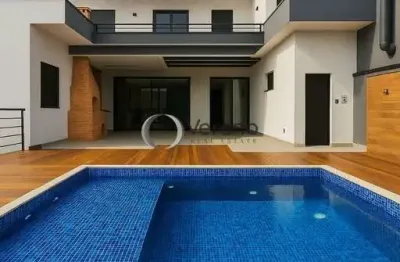 Casa de alto padrão à venda no loteamento caminhos de são conrado (sousas) | 5 suítes, piscina e espaço gourmet