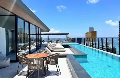 Studio com 1 dormitório para alugar, 27 m² por r$ 4.600,00/mês - vitória - salvador/ba